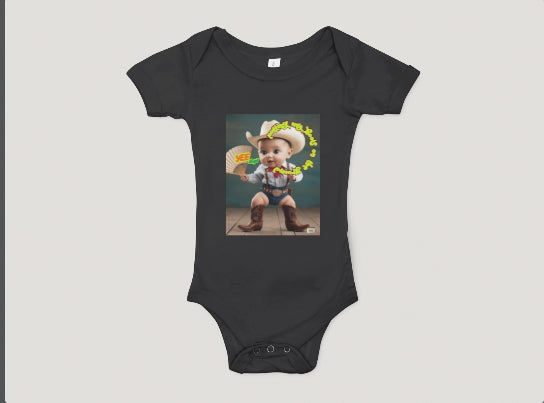 Boots On the Ground, Trail Riding, Country Line Dancing Baby Onesies