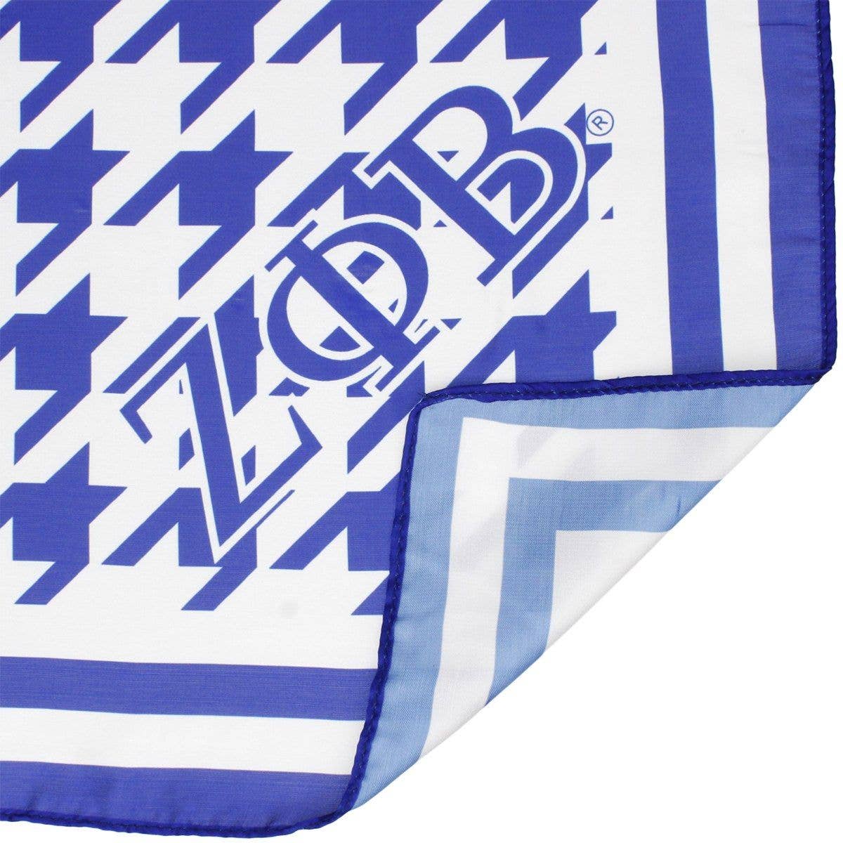 Zeta Phi Beta Sorority Houndstooth Square Scarf for Women