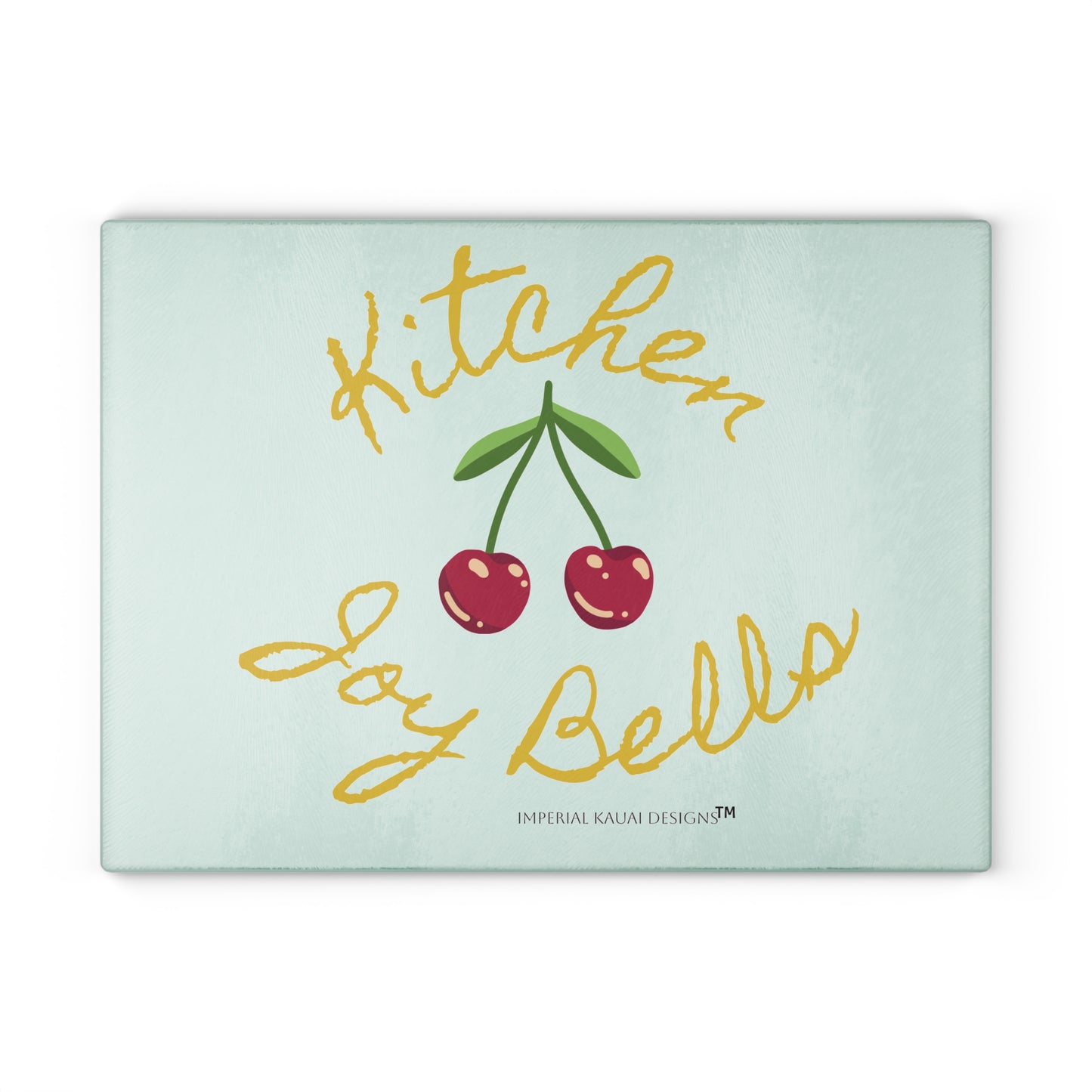 Classy Glassy Kitchen Joy Bells Glass Cutting Board