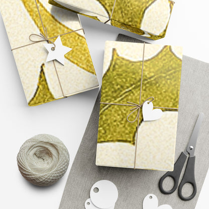 Elegant Holiday Gift Wrap Papers Gold Ribbon 2 sizes Matte or Satin