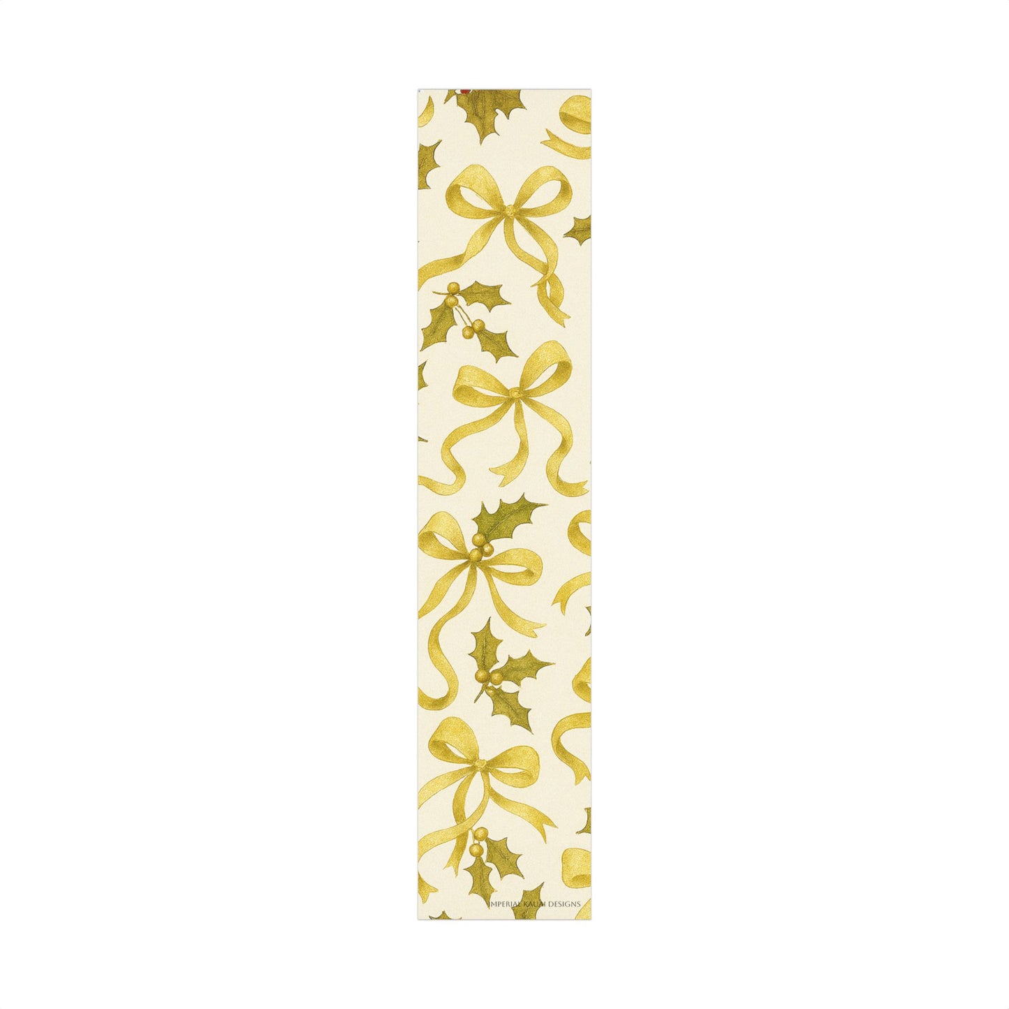 Elegant Holiday Gift Wrap Papers Gold Ribbon 2 sizes Matte or Satin