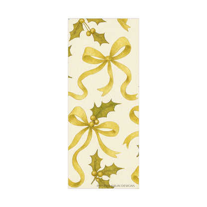 Elegant Holiday Gift Wrap Papers Gold Ribbon 2 sizes Matte or Satin