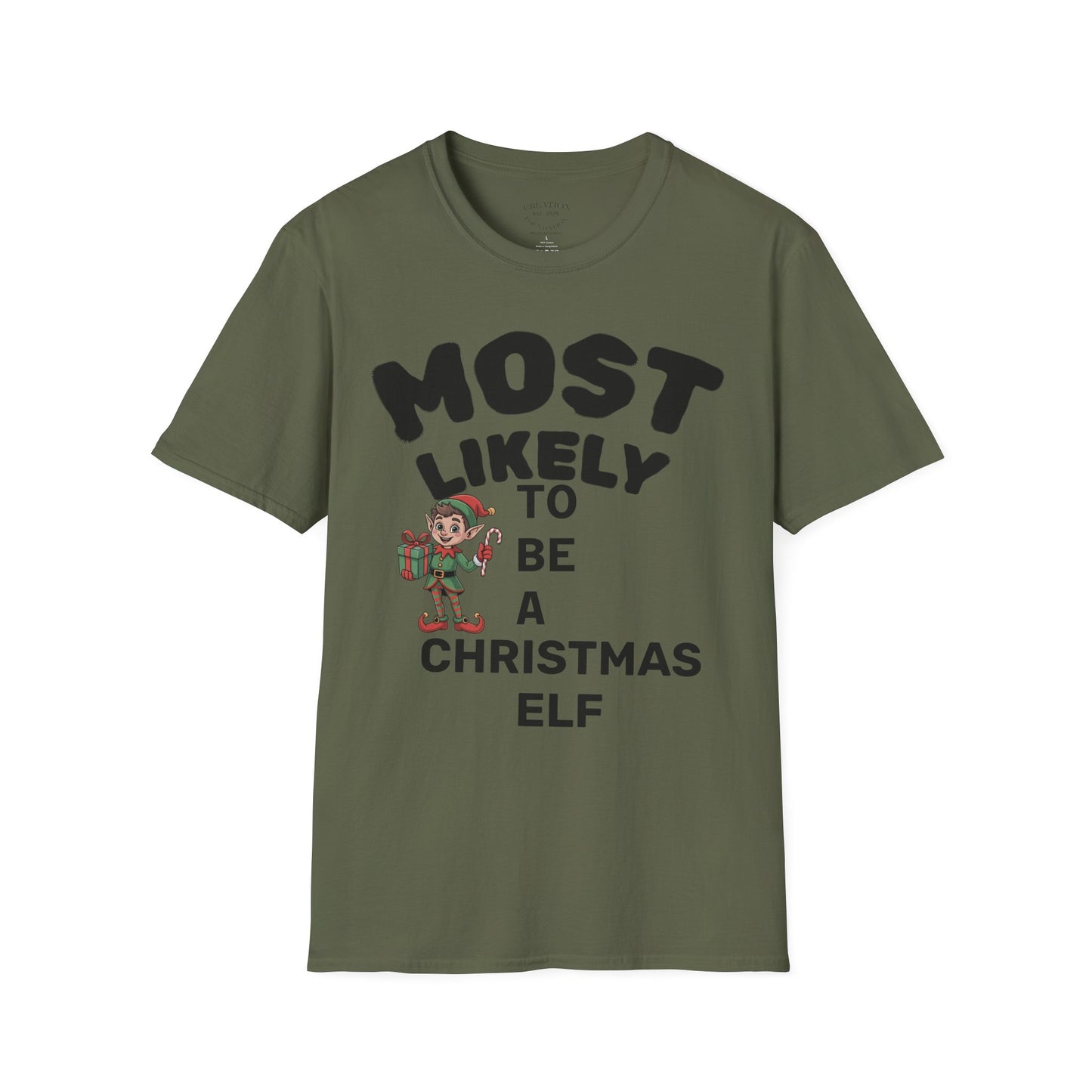 Family Funny Christmas T-Shirts Most Likely to...Be A Christmas Elf