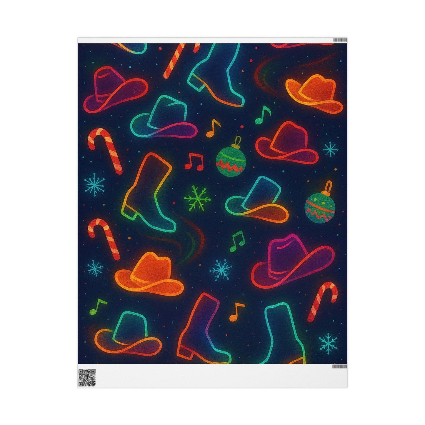 Vibrant Line Dancing Holiday Wrapping Paper, Festive Gift Wrap, Cowboy Boots and Hats, Christmas, Birthdays, Celebrations, Fun Gift Packaging