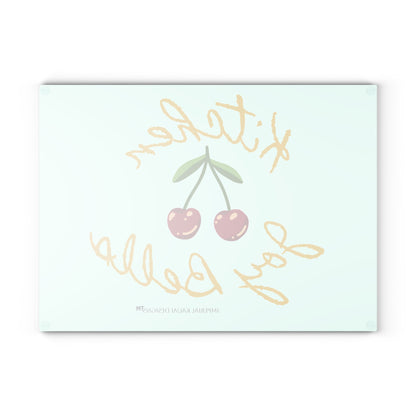 Classy Glassy Kitchen Joy Bells Glass Cutting Board