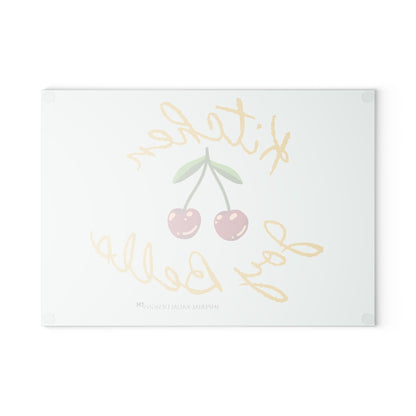 Classy Glassy Kitchen Joy Bells Glass Cutting Board