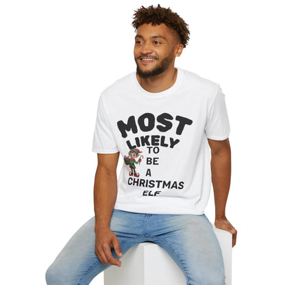 Family Funny Christmas T-Shirts Most Likely to...Be A Christmas Elf