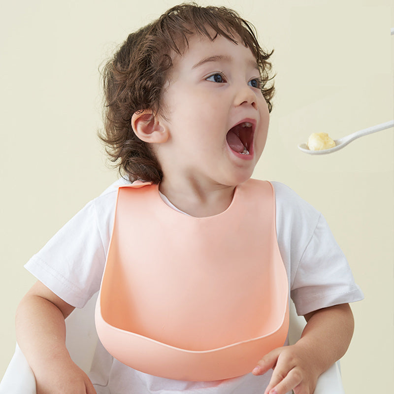 Silicone Baby Bib w/ Food Catcher