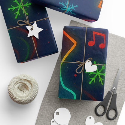 Vibrant Line Dancing Holiday Wrapping Paper, Festive Gift Wrap, Cowboy Boots and Hats, Christmas, Birthdays, Celebrations, Fun Gift Packaging