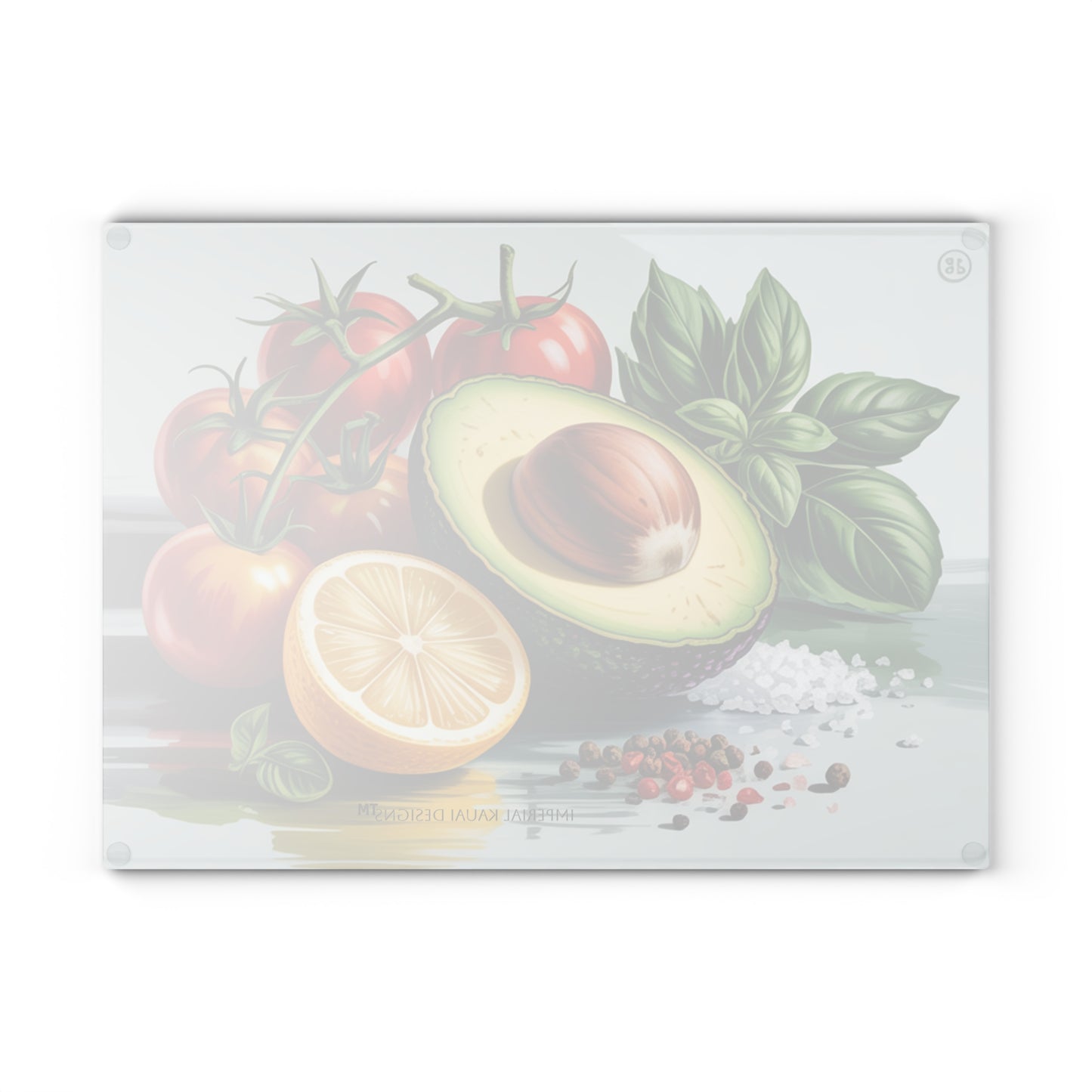 Vibrant Kitchen Glass Cutting Board with Avocado & Tomato Design, Functional Art for Home Cooks, Great Gift for Foodies, Housewarming, [...]