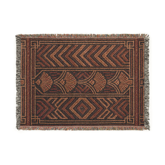 Cozy Geometric Woven Blanket | Bohemian Decor, Couch Throw, Gift for Home, Vintage Style for Living Room, Picnic