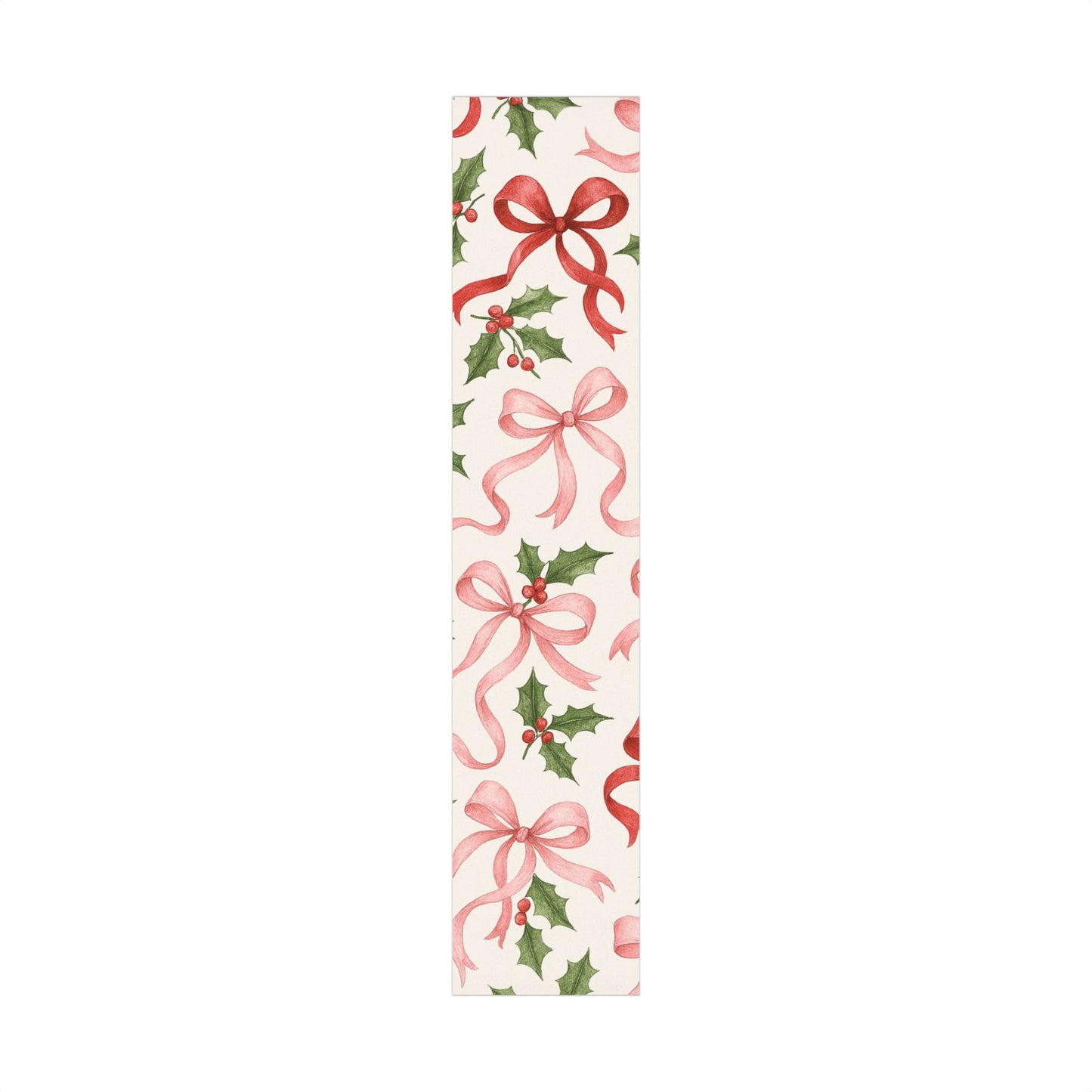 Elegant Holiday Gift Wrap Papers Pink and Red Ribbons 2 sizes Matte or Satin