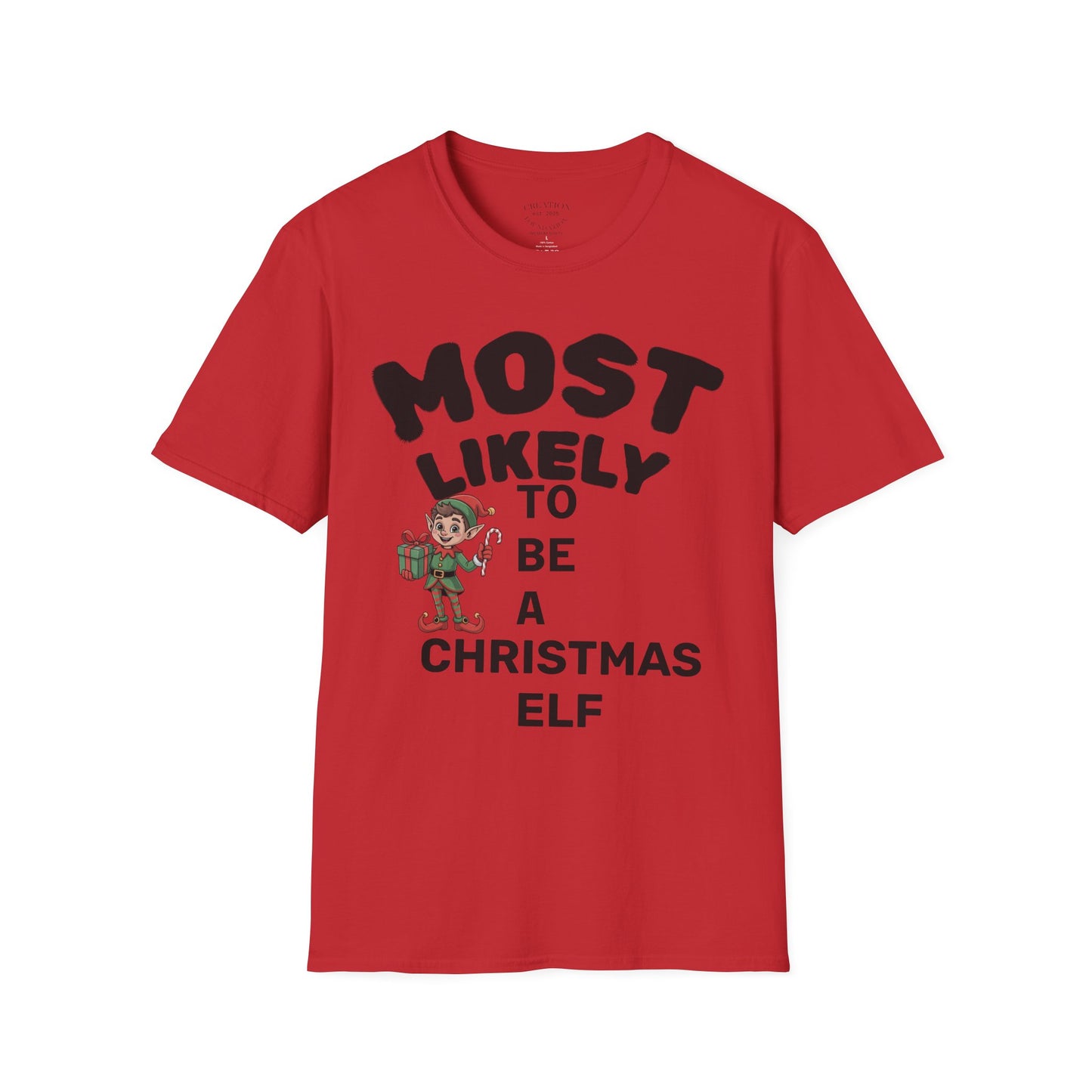 Family Funny Christmas T-Shirts Most Likely to...Be A Christmas Elf