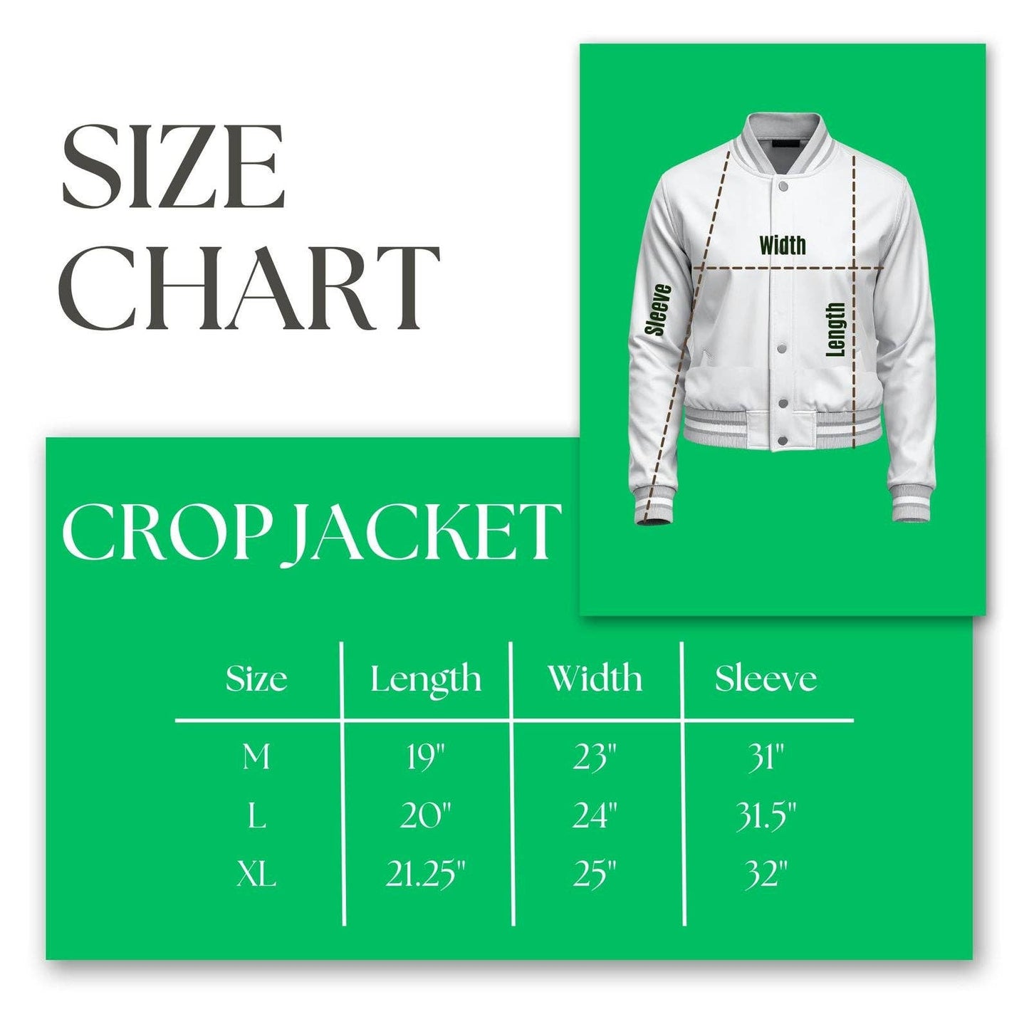AKA Greek Apparel L Cropped Satin Varsity Jacket