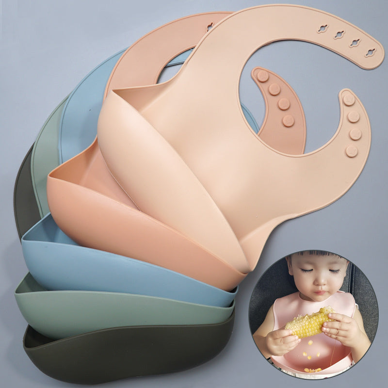 Silicone Baby Bib w/ Food Catcher