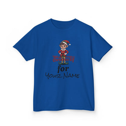 Kids Christmas Elf Tee Personalize with Your Name