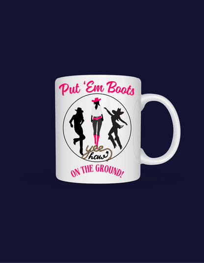 Trail Riding Boots on the Ground-Country Line Dancing MUGS