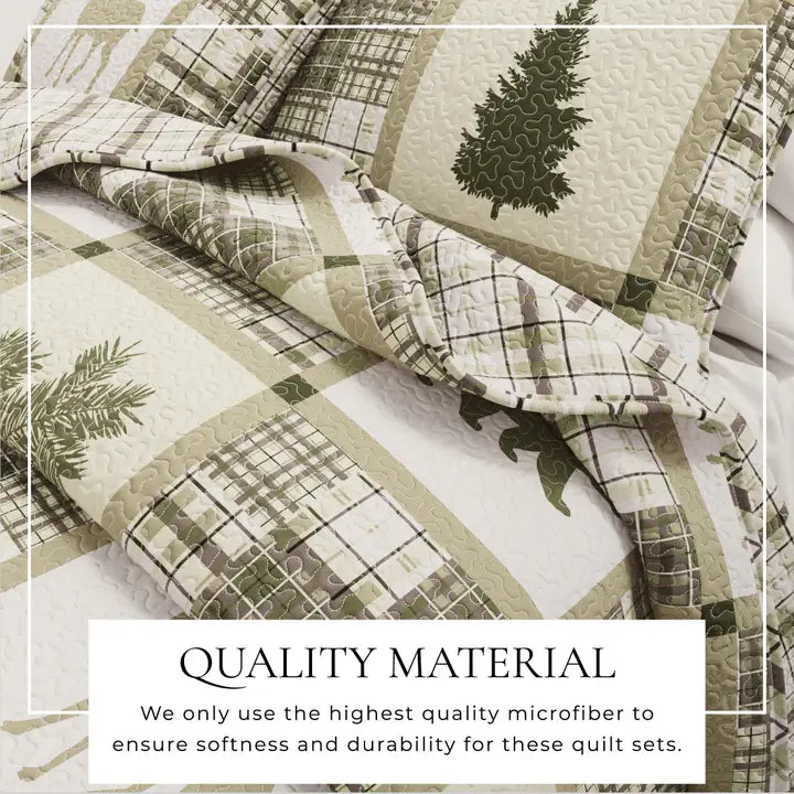 Decorate Your Bedroom with a 3-Piece Holiday Quilt Sets