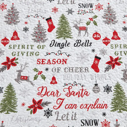 Decorate Your Bedroom with a 3-Piece Holiday Quilt Sets