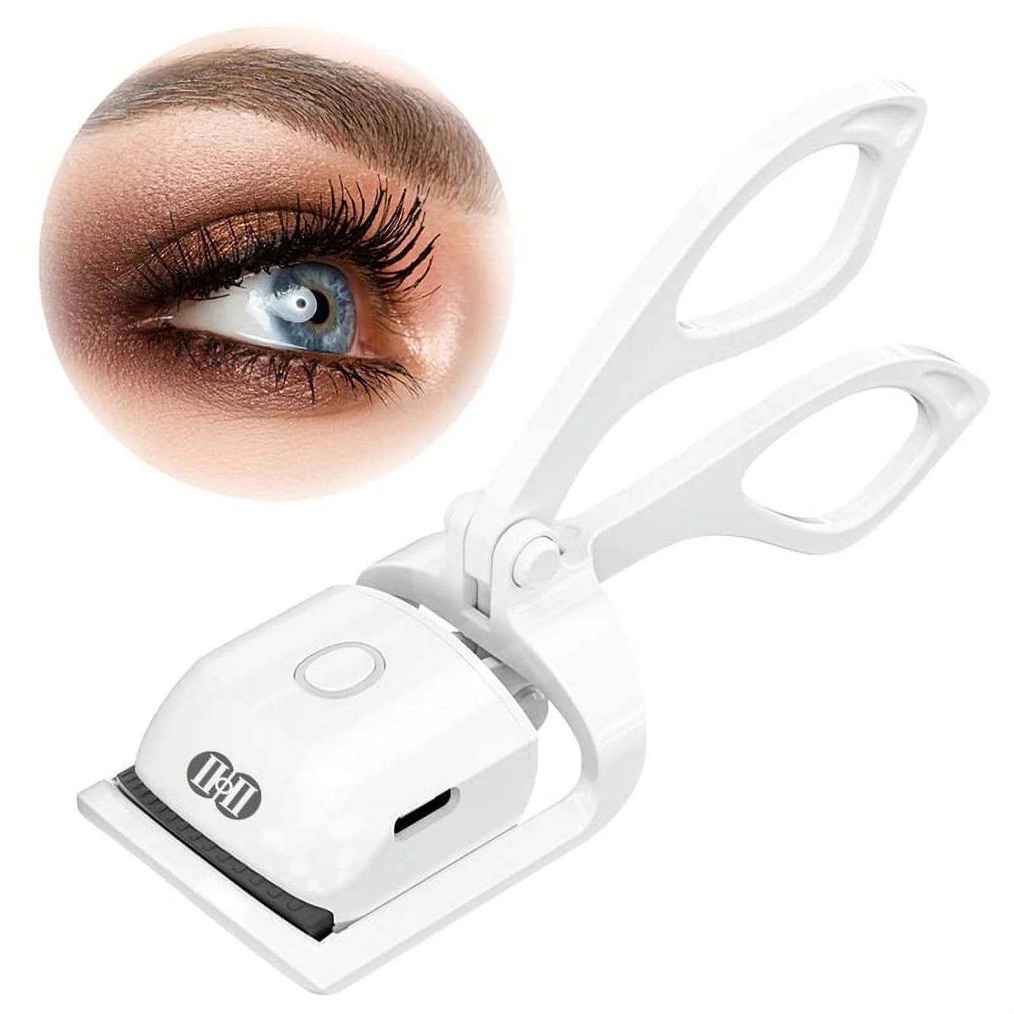 Heated Eyelash Curlers – Rechargeable Electric Eyelash Curler – Long-Lasting Heated Lash Curler for Natural Lashes – Handheld Eyelash Heated Curler with Quick Pre-Heat