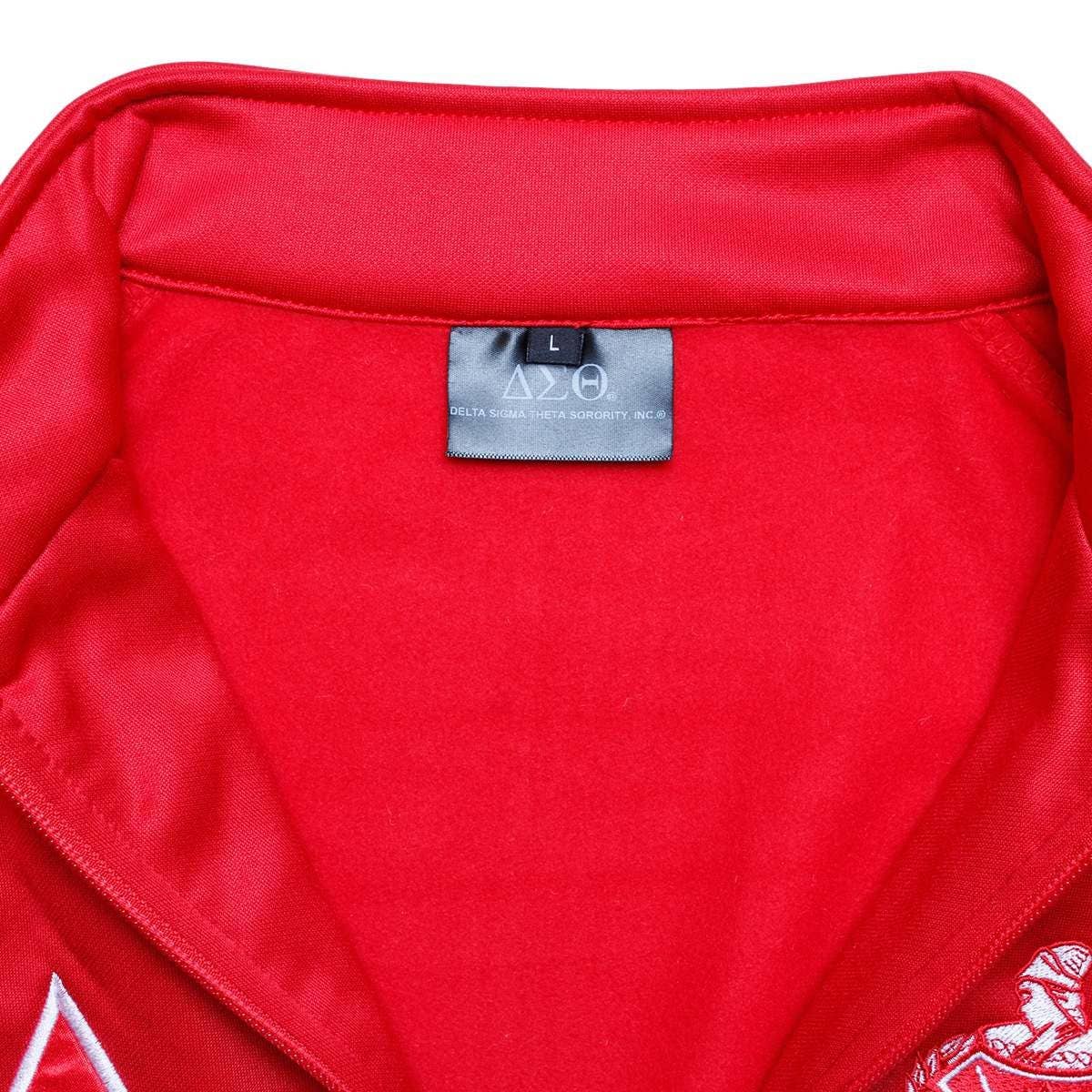 DST Greek Apparel L Red Zip Up Track Jacket