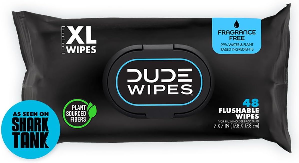 DUDE Wipes Flushable Wet Wipes