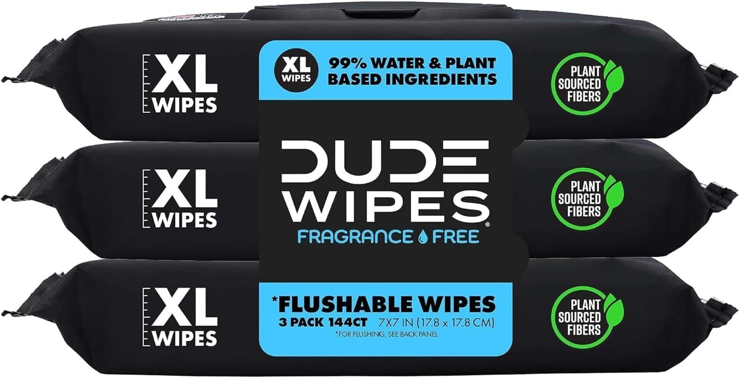 DUDE Wipes Flushable Wet Wipes