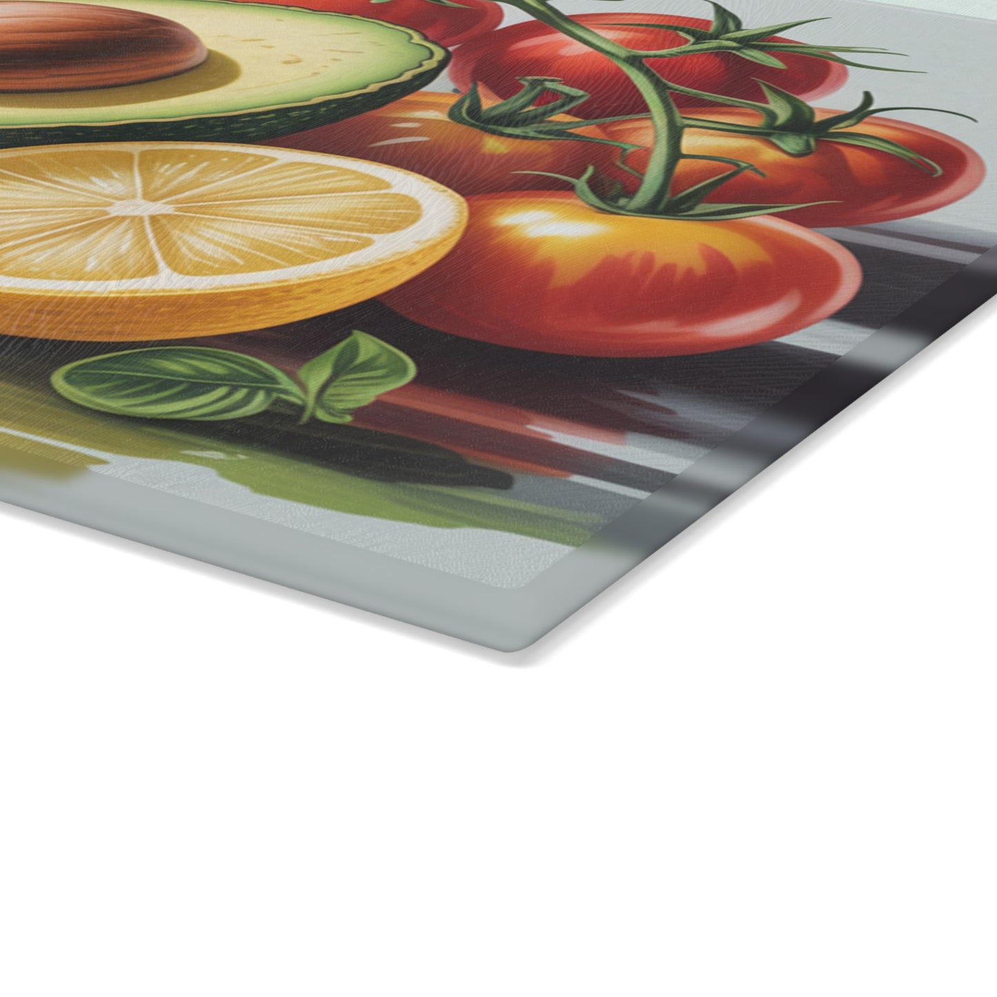 Vibrant Kitchen Glass Cutting Board with Avocado & Tomato Design, Functional Art for Home Cooks, Great Gift for Foodies, Housewarming, [...]