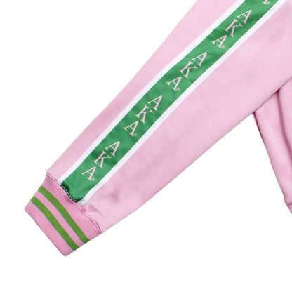AKA Greek Apparel L Pink Zip Up Track Jacket