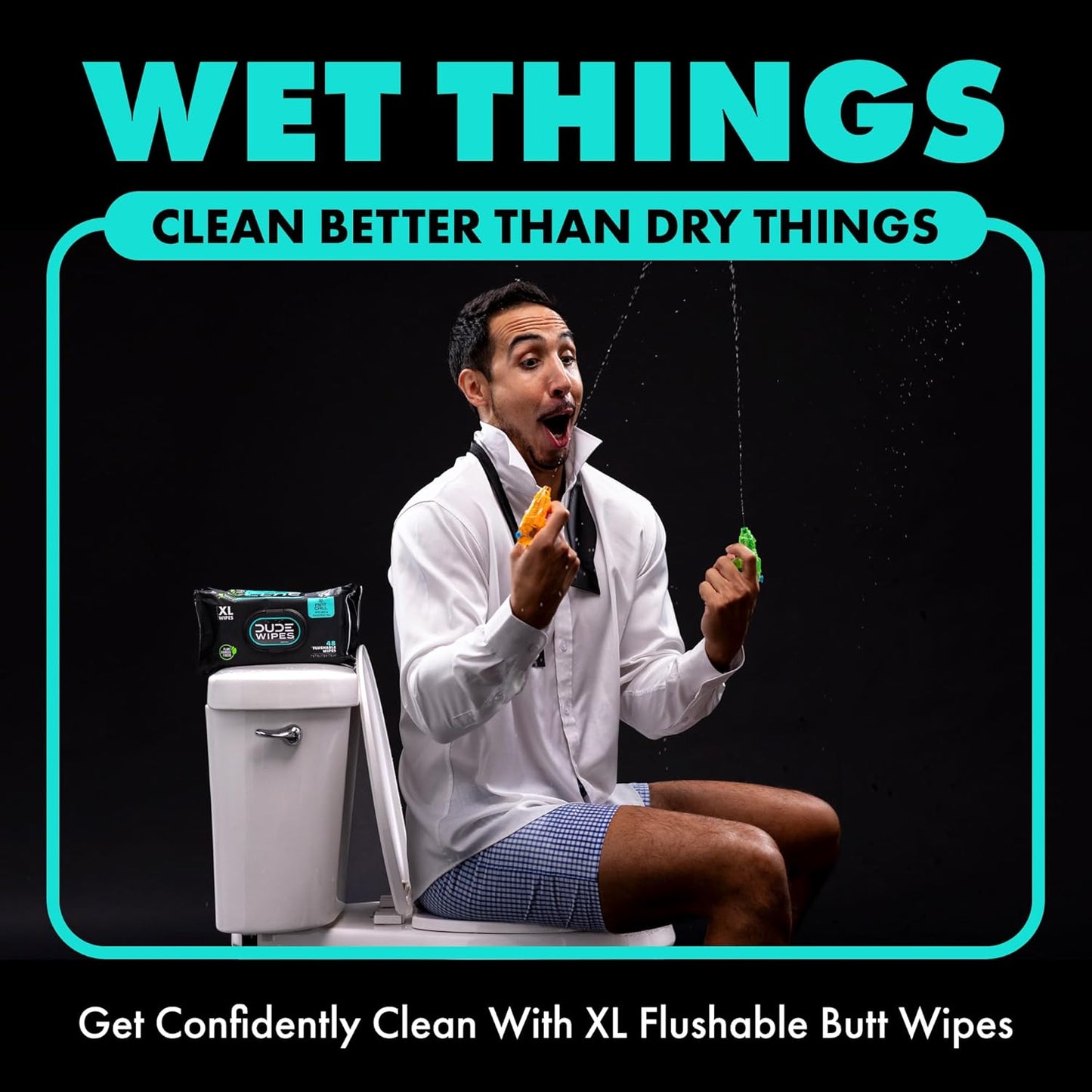 DUDE Wipes Flushable Wet Wipes