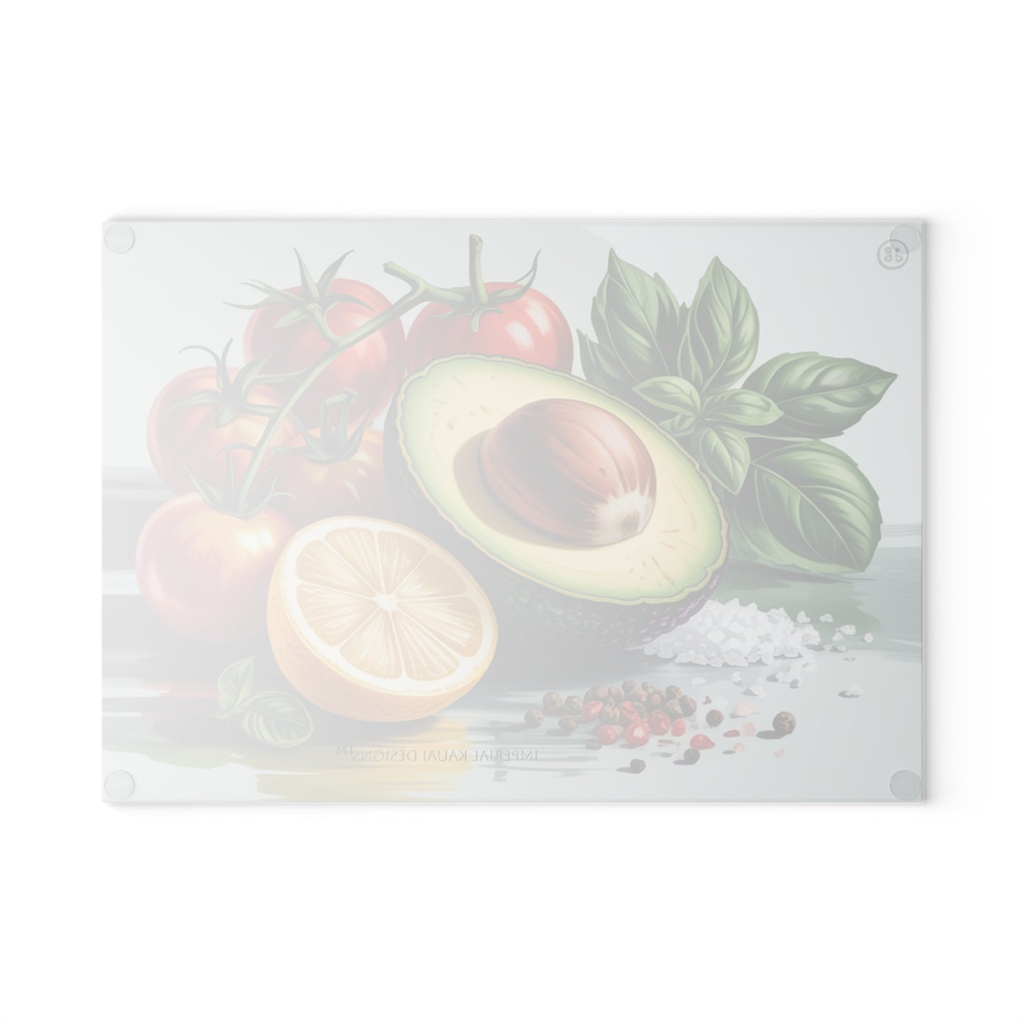 Vibrant Kitchen Glass Cutting Board with Avocado & Tomato Design, Functional Art for Home Cooks, Great Gift for Foodies, Housewarming, [...]