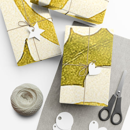Elegant Holiday Gift Wrap Papers Gold Ribbon 2 sizes Matte or Satin