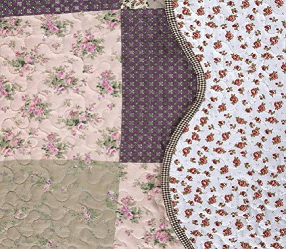 Beautiful! 3-Piece Cotton Blend Reversible Quilt Set