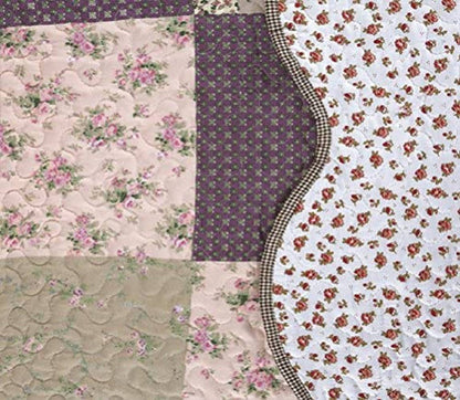 Beautiful! 3-Piece Cotton Blend Reversible Quilt Set