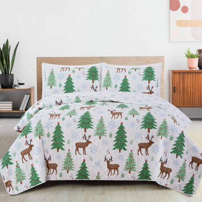 Decorate Your Bedroom with a 3-Piece Holiday Quilt Sets