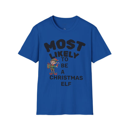 Family Funny Christmas T-Shirts Most Likely to...Be A Christmas Elf