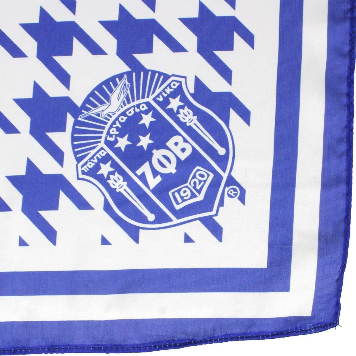 Zeta Phi Beta Sorority Houndstooth Square Scarf for Women