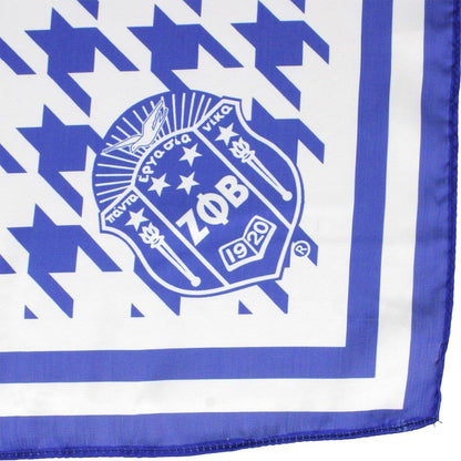 Zeta Phi Beta Sorority Houndstooth Square Scarf for Women