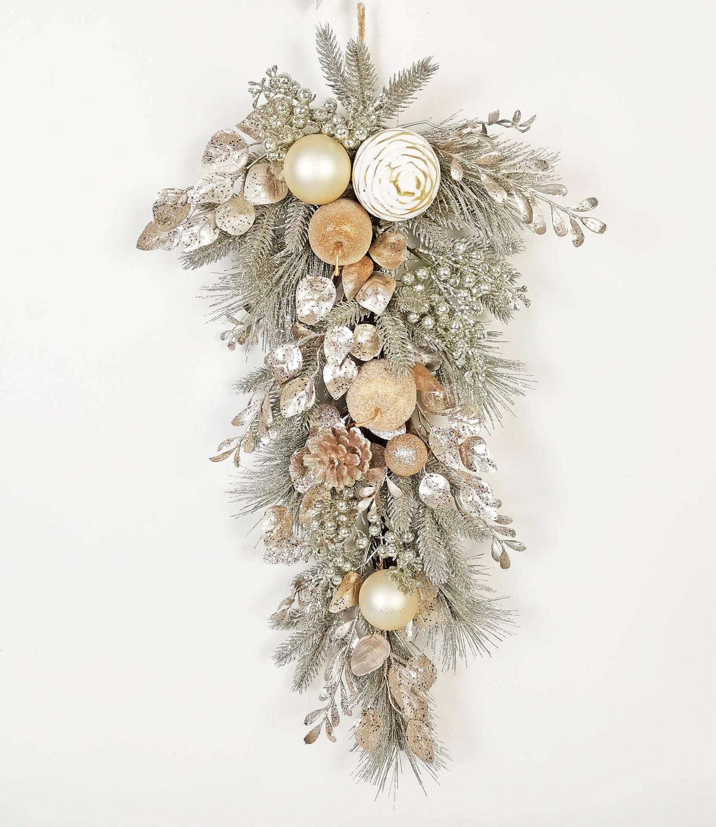 Beautiful! Glitter Apple Berry Pine Teardrop 28" with Ornaments