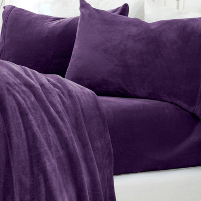 Luxurious Solid Jewel-Toned Plush Sheet Sets - Velvet Luxe Collection