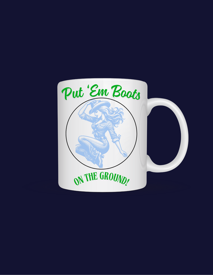 Trail Riding Boots on the Ground-Country Line Dancing MUGS