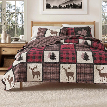 Decorate Your Bedroom with a 3-Piece Holiday Quilt Sets