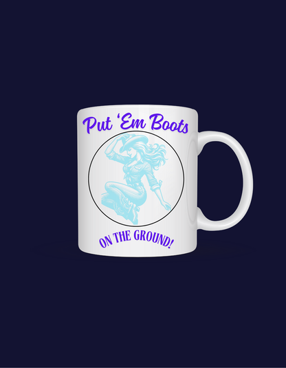 Trail Riding Boots on the Ground-Country Line Dancing MUGS