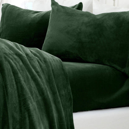 Luxurious Solid Jewel-Toned Plush Sheet Sets - Velvet Luxe Collection