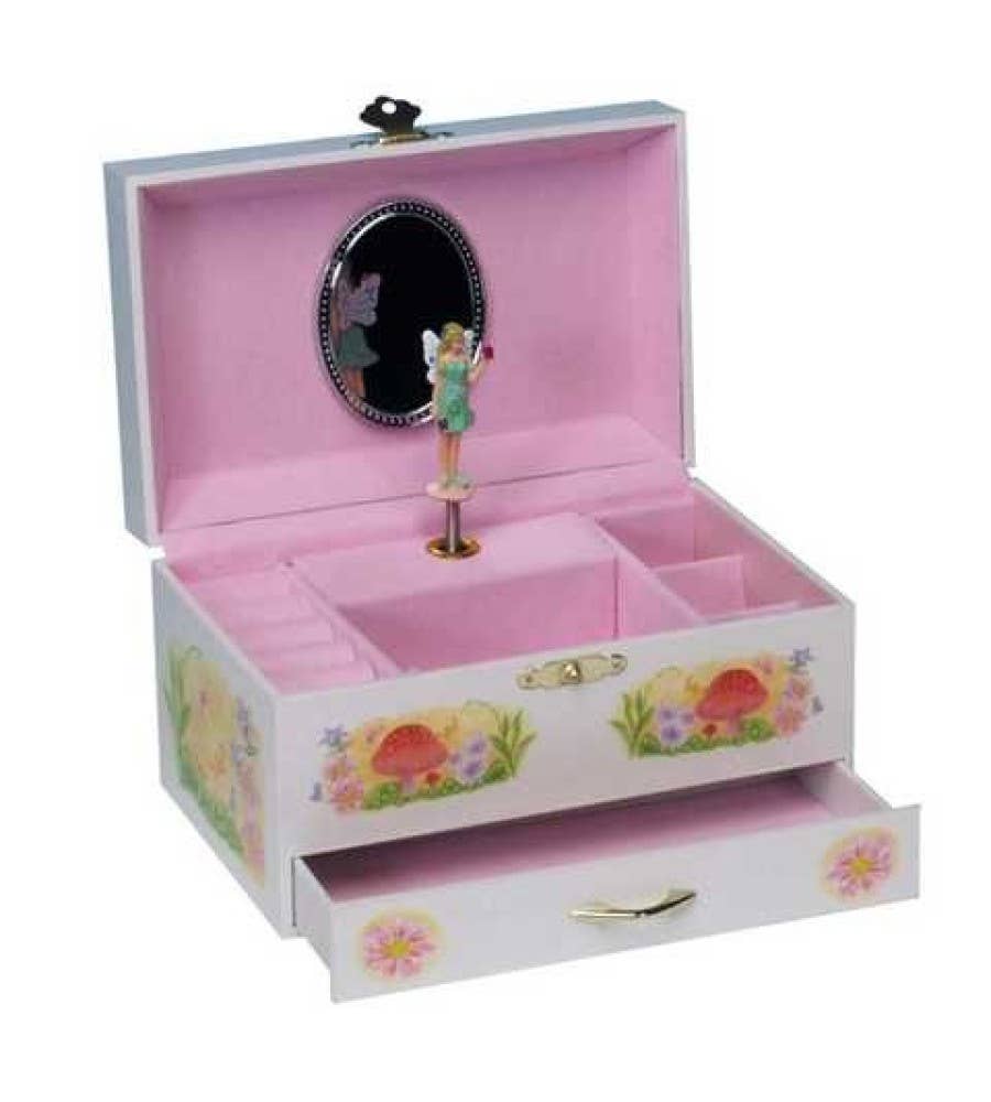 Musical Fairy Jewelry Box with Drawer