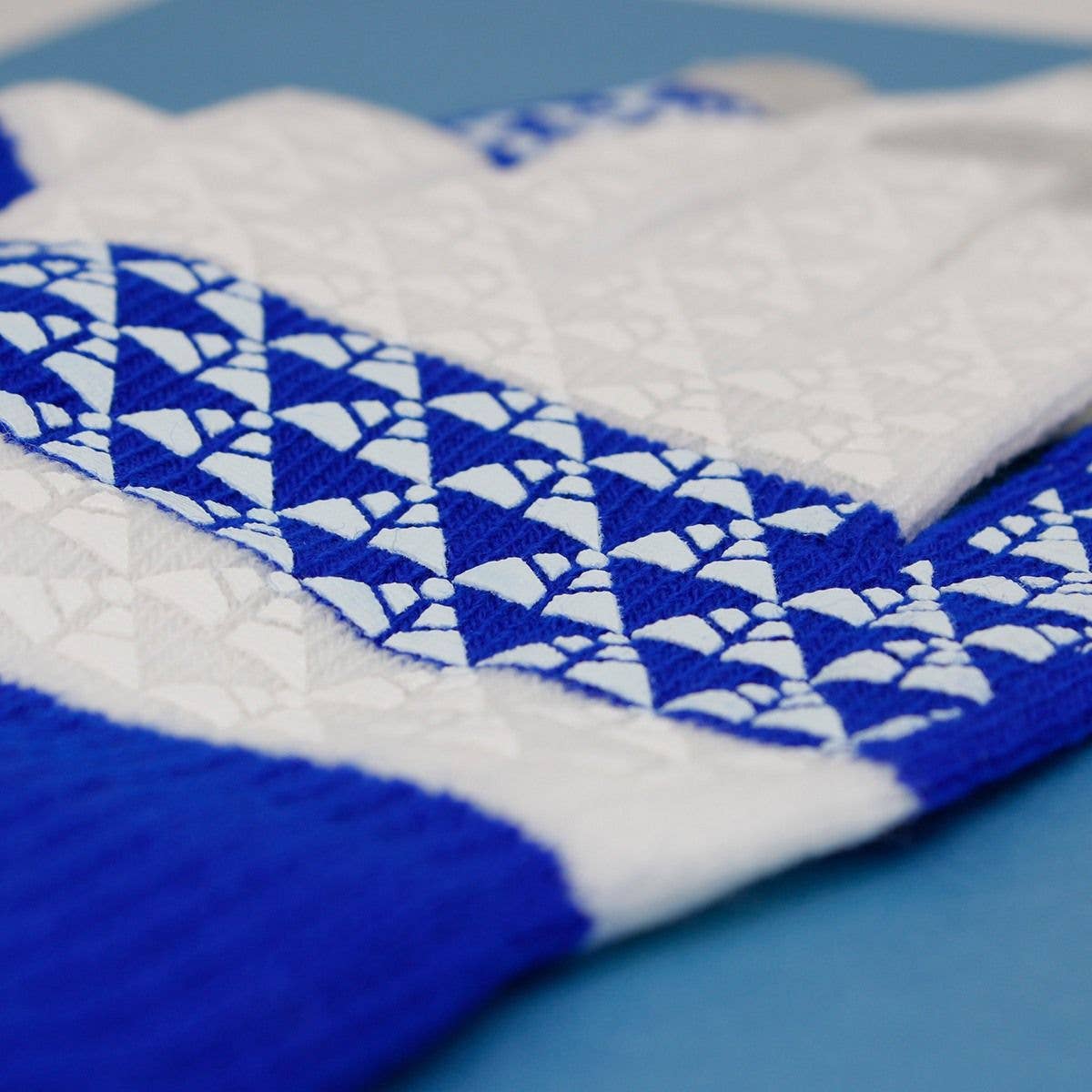 Zeta Phi Beta Blue White Touch and Grip Knit Winter Gloves