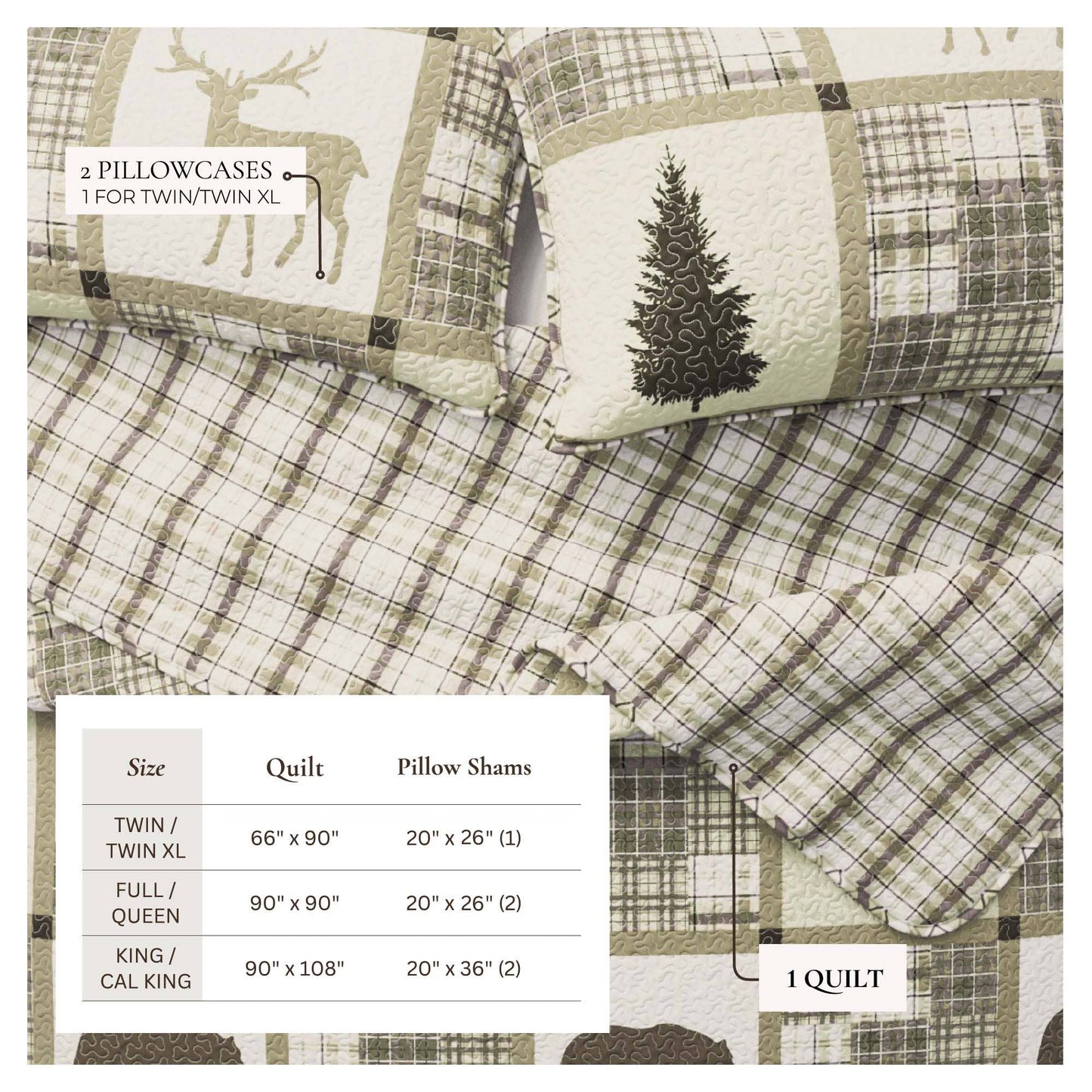 3-Piece Lodge Quilt - Stonehurst Collection