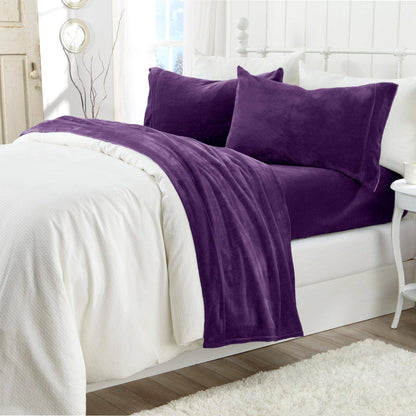 Luxurious Solid Jewel-Toned Plush Sheet Sets - Velvet Luxe Collection