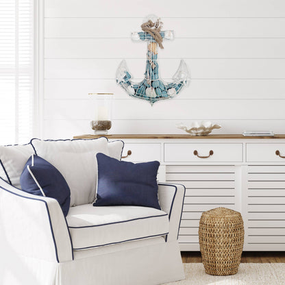 Elegant Decor Blue Coastal Scented Potpourri Anchor Wire Decor