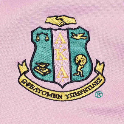 AKA Greek Apparel L Pink Zip Up Track Jacket